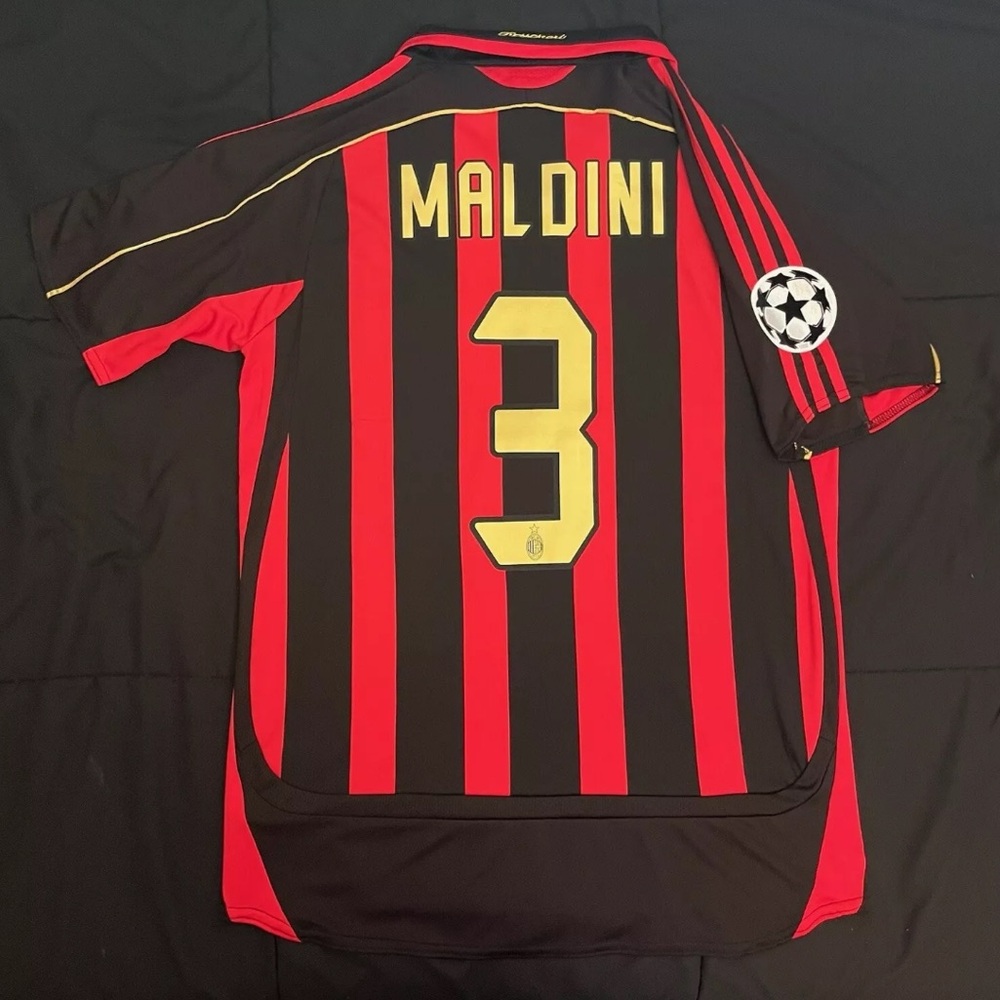 Paolo Maldini #3 AC Milan S-XL Soccer Jersey Retro 2006 UCL